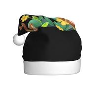 WHJSSF Bonnet de Noël pour adulte avec image de bébé ours regardant une petite fleur, ce qui en fait un cadeau amusant et durable pour homme et femme