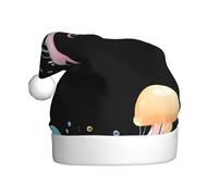 WHJSSF Bonnet de Noël pour adulte avec motif méduse soufflant des bulles, ce qui en fait un cadeau amusant et durable pour homme et femme