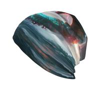 WHJSSF Bonnet tricoté en tricot pour adulte Motif serpent géant dans la mer - Doux, confortable et respirant - Noir