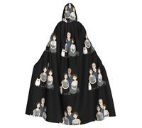 WHJSSF Cape à capuche chaude pour adulte avec impression d'amour paternel - Très grande cape à capuche sans fermeture éclair