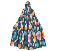 WHJSSF Cape à capuche Happy Easter Eggs Bunny Tail Printing Halloween Adulte Super Large Cape à capuche