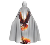 WHJSSF Cape à capuche Majestic Flame Aigle pour Halloween pour adulte Super Large