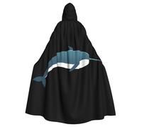 WHJSSF Cape à capuche Narval dans l'iceberg pour adulte à porter pendant Halloween, jeu de rôle