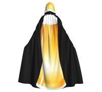 WHJSSF Cape à capuche pour adulte avec impression de mousse de bière froide - Très grande cape à capuche sans fermeture éclair