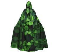 WHJSSF Cape à capuche pour adulte avec imprimé feuilles de la Saint-Patrick - Très grande cape à capuche sans fermeture éclair