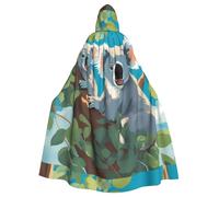 WHJSSF Cape à capuche pour adulte avec imprimé Koalas Happy Koalas - Pour jeux de rôle, costumes de scène, fêtes - Entretien facile