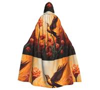 WHJSSF Cape à capuche pour adulte avec imprimé Phoenix Bird In The Spark - Pour jeux de rôle, costumes de scène, fêtes - Entretien facile