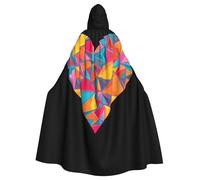 WHJSSF Cape à capuche pour adulte avec nœud papillon et imprimé fragments d'amour colorés pour Halloween, sans fermeture éclair