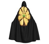 WHJSSF Cape à capuche pour adulte avec nœud papillon - Motif ananas Cookies - Pour Halloween, fêtes costumées, cosplay