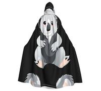 WHJSSF Cape à capuche pour adulte avec nœud papillon - Motif koala écoutant de la musique