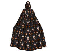 WHJSSF Cape à capuche pour adulte en costume de vampire imprimé Halloween pour diverses fêtes et carnaval