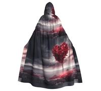 WHJSSF Cape à capuche pour adulte Motif arbre d'amour - Très grande cape à capuche sans fermeture éclair