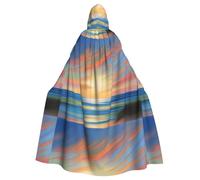 WHJSSF Cape à capuche pour adulte Motif brise du soir côtier Halloween pour diverses fêtes et carnaval