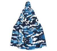 WHJSSF Cape à capuche pour adulte Motif camouflage Bleu Taille XL