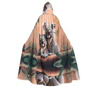 WHJSSF Cape à capuche pour adulte Motif deux koalas heureux