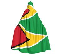 WHJSSF Cape à capuche pour adulte Motif drapeau de la Guyane pour diverses fêtes et carnaval