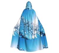 WHJSSF Cape à capuche pour adulte Motif gouttes de rosée en cristal pour diverses fêtes et carnaval