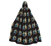 WHJSSF Cape à capuche pour adulte Motif graffiti explosion Iron Ball Prints Halloween - Très grande cape à capuche sans fermeture éclair