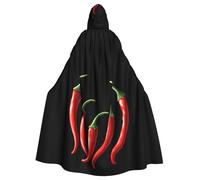 WHJSSF Cape à capuche pour adulte motif piment piment pour Halloween, jeu de rôle