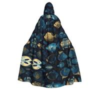 WHJSSF Cape à capuche pour adulte Motif poissons de récif sous-marin pour diverses fêtes et carnaval