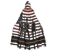 WHJSSF Cape à capuche pour adulte Motif soldats militaires américains patriotiques