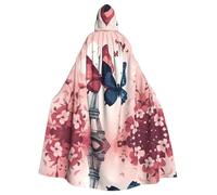 WHJSSF Cape à capuche romantique pour adulte Motif papillon de Paris est une cape super grande, confortable et durable