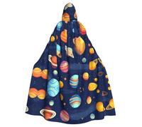 WHJSSF Cape à capuche Saturne Jupiter Earth Printing Halloween pour adulte pour diverses fêtes et carnaval
