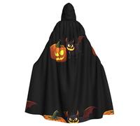 WHJSSF Cape à capuche « The Devil on the Pumpkin Lantern » pour adulte - Très grande cape à capuche sans fermeture éclair