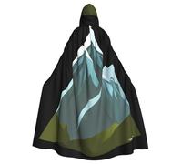 WHJSSF Cape à capuche The highest Mountain Prints Halloween pour adulte pour jeux de rôle, costumes de scène, fêtes facile d'entretien