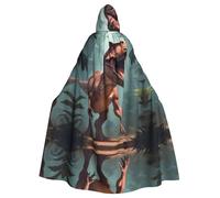 WHJSSF Cape à capuche Tyrannosaure Rex pour adulte avec impression Halloween
