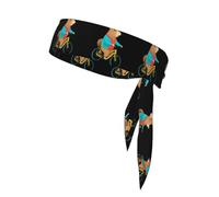 WHJSSF Capybara on a bicycle Picture Foulard de sport double face à séchage rapide, évacuation de l'humidité pour femmes, filles et hommes