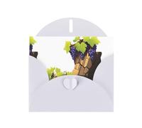 WHJSSF Carte de vœux blanche avec motif vignes sur la falaise, parfaite pour la Saint-Valentin, un anniversaire de mariage et des invitations de fête