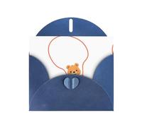 WHJSSF Carte de vœux bleue imprimée avec corde à sauter - Parfait pour la Saint-Valentin, un anniversaire de mariage et des invitations de fête