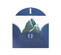 WHJSSF Carte de vœux bleue imprimée « The highest mountain » parfaite pour la Saint-Valentin, un anniversaire de mariage et des invitations de fête