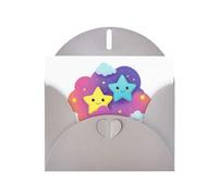 WHJSSF Carte de vœux grise imprimée Petite étoile sur un nuage coloré Parfaite pour la Saint-Valentin, un anniversaire de mariage et des invitations de fête