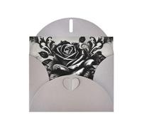 WHJSSF Carte de vœux grise imprimée rose gothique parfaite pour la Saint-Valentin, un anniversaire de mariage et des invitations de fête