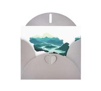 WHJSSF Carte de vœux grise imprimée « The Majestic Yangtze River » parfaite pour la Saint-Valentin, un anniversaire de mariage et des invitations de fête