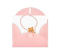 WHJSSF Carte de vœux rose avec corde à sauter imprimée pour la Saint-Valentin, un anniversaire de mariage et des invitations de fête