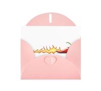 WHJSSF Carte de vœux rose avec imprimé poivre brûlant parfaite pour la Saint-Valentin, un anniversaire de mariage et des invitations de fête