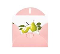 WHJSSF Carte de vœux rose en forme de grande poire imprimée parfaite pour la Saint-Valentin, un anniversaire de mariage et des invitations de fête