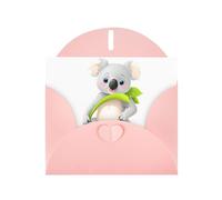 WHJSSF Carte de vœux rose imprimée koala parfaite pour la Saint-Valentin, anniversaire de mariage et invitations de fête