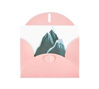 WHJSSF Carte de vœux rose imprimée « The highest mountain » parfaite pour la Saint-Valentin, un anniversaire de mariage et des invitations de fête