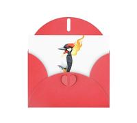 WHJSSF Carte de vœux rouge avec pic brûlant - Parfait pour la Saint-Valentin, un anniversaire de mariage et des invitations de fête