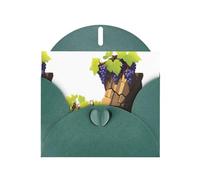 WHJSSF Carte de vœux vert foncé avec motif vignes sur la falaise, parfaite pour la Saint-Valentin, un anniversaire de mariage et des invitations de fête