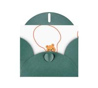 WHJSSF Carte de vœux verte foncée imprimée avec corde à sauter, parfaite pour la Saint-Valentin, un anniversaire de mariage et des invitations de fête