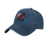 WHJSSF Casquette de baseball de cowboy noire motif planète Mars réglable en coton avec bord incurvé classique, bleu marine, Taille unique