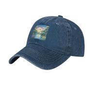 WHJSSF Casquette de baseball noire pour adulte - Beau motif arbre et rivière - Pour homme et femme - Élégant et durable, bleu marine, Taille unique