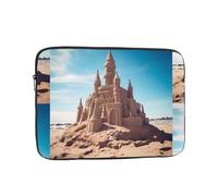 WHJSSF Castle on The Beach Housse portable pour ordinateur portable 15" pour voyage d'affaires, école, bureau, usage quotidien