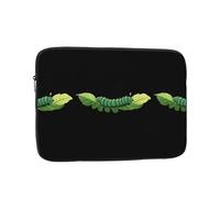 WHJSSF Caterpillar Housse de protection portable pour ordinateur portable 30,5 cm Motif feuilles vertes Pour voyage d'affaires, école, bureau, usage quotidien