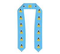 WHJSSF Châle de remise de diplôme aplati avec motif de Sainte Lucie - Bon drapé qui ne se déforme pas facilement, Aplati, Taille unique